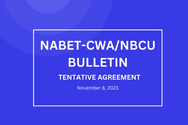 NABET-CWA/NBCU Tentative Agreement