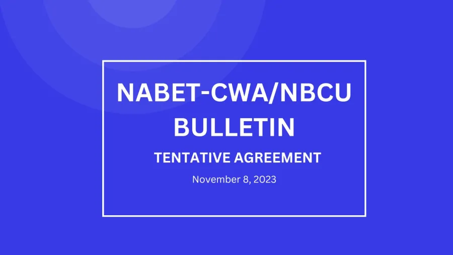 NABET-CWA/NBCU Tentative Agreement